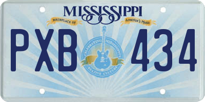 MS license plate PXB434
