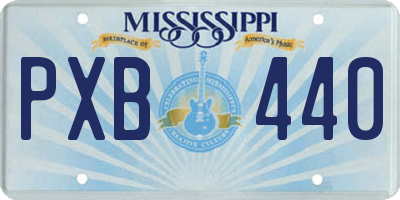 MS license plate PXB440