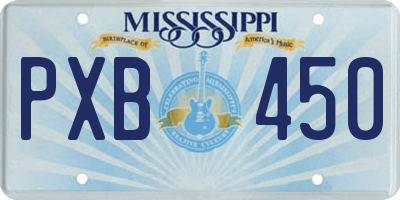 MS license plate PXB450