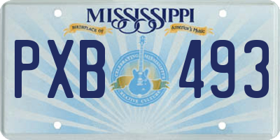 MS license plate PXB493