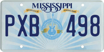 MS license plate PXB498