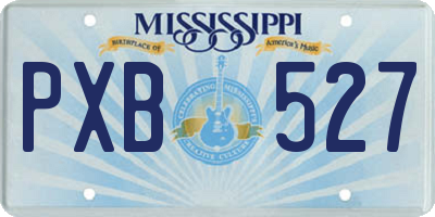 MS license plate PXB527