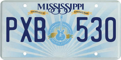 MS license plate PXB530