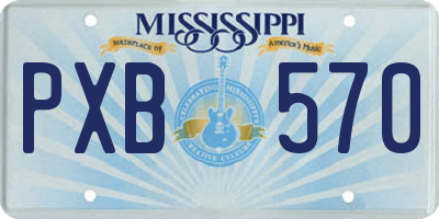 MS license plate PXB570