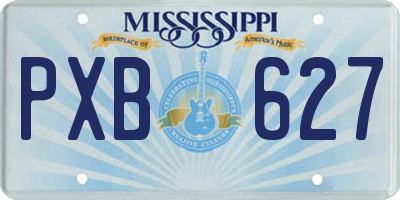 MS license plate PXB627