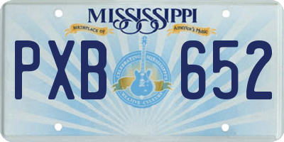 MS license plate PXB652