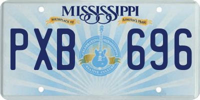 MS license plate PXB696