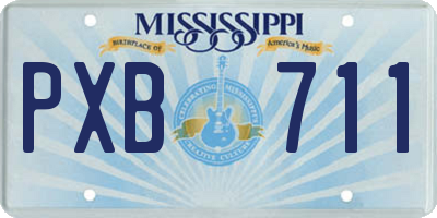MS license plate PXB711