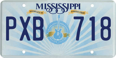 MS license plate PXB718