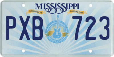 MS license plate PXB723