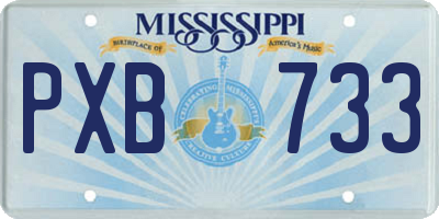 MS license plate PXB733