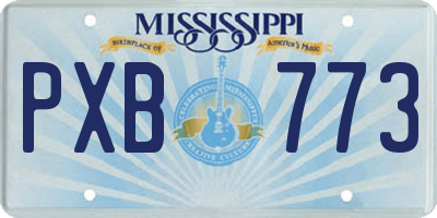 MS license plate PXB773