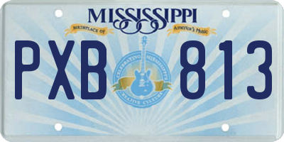 MS license plate PXB813