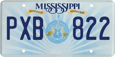 MS license plate PXB822