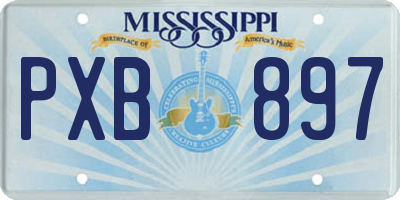 MS license plate PXB897