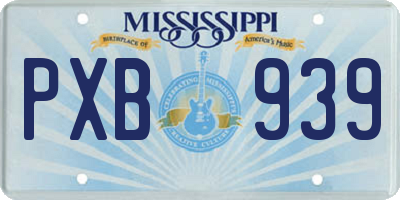MS license plate PXB939