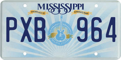 MS license plate PXB964