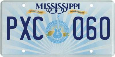MS license plate PXC060