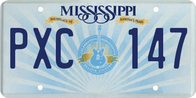 MS license plate PXC147
