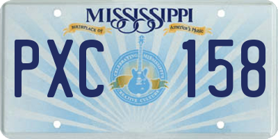 MS license plate PXC158
