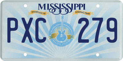 MS license plate PXC279