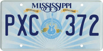 MS license plate PXC372