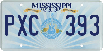 MS license plate PXC393
