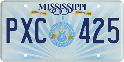 MS license plate PXC425
