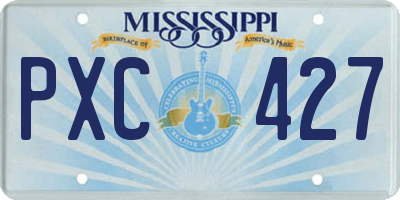 MS license plate PXC427