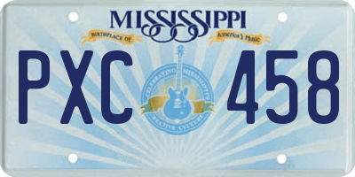 MS license plate PXC458