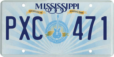 MS license plate PXC471