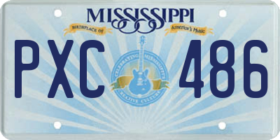 MS license plate PXC486