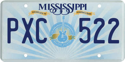 MS license plate PXC522