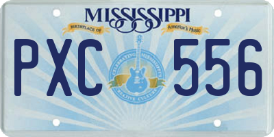 MS license plate PXC556