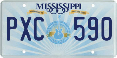 MS license plate PXC590