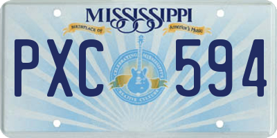 MS license plate PXC594