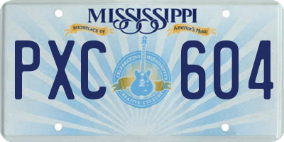 MS license plate PXC604