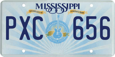 MS license plate PXC656