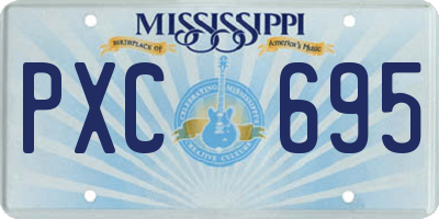 MS license plate PXC695