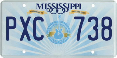 MS license plate PXC738