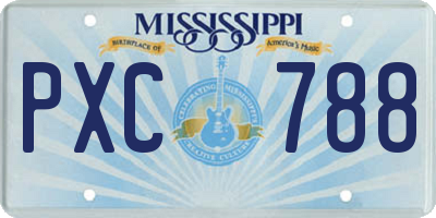 MS license plate PXC788