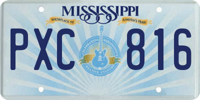 MS license plate PXC816