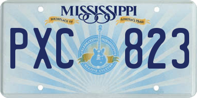 MS license plate PXC823