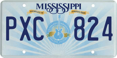 MS license plate PXC824