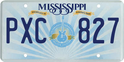 MS license plate PXC827