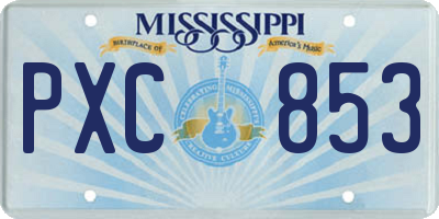MS license plate PXC853