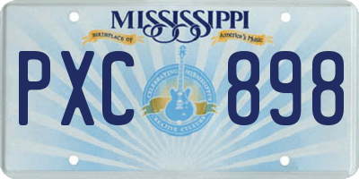 MS license plate PXC898