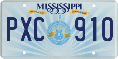 MS license plate PXC910