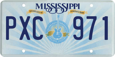 MS license plate PXC971