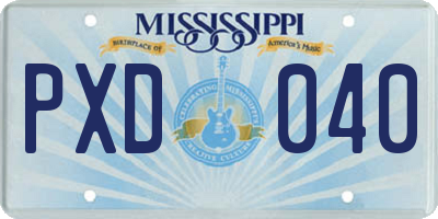MS license plate PXD040
